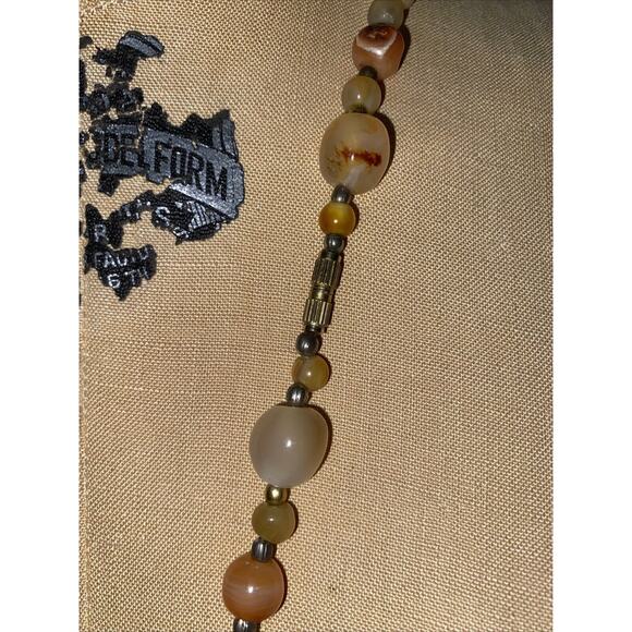 Handmade Natural Multi Stone Necklace Screw closure 36” Length - Picture 4 of 7